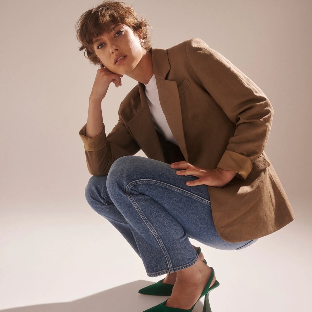 NWT Rollas Blazer in Tobacco. Relaxed and a bit oversized for a universal look